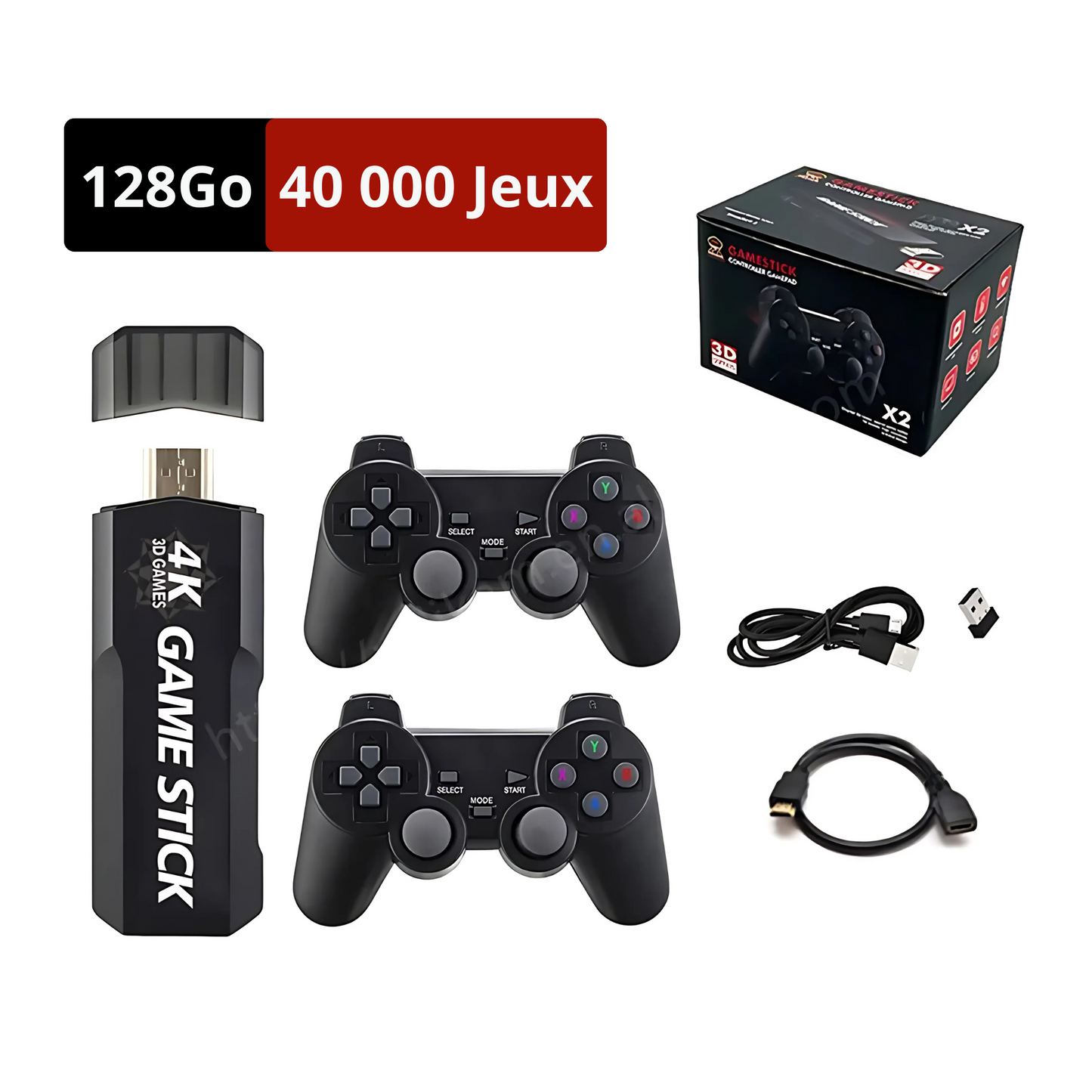 Console de Jeu Rétro 4K avec 64 Go/128 Go/256 Go et 55 000 jeux